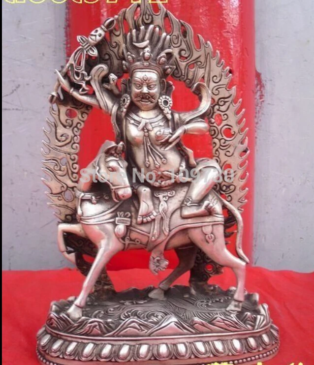 bir 001257 Tibetan Buddhist bronze coated silver Palden Lhamo buddha statue 31 cm 1.8 KG
bir 001257 Tibetan Buddhist bronze coated silver Palden Lhamo buddha statue 31 cm 1.8 KG