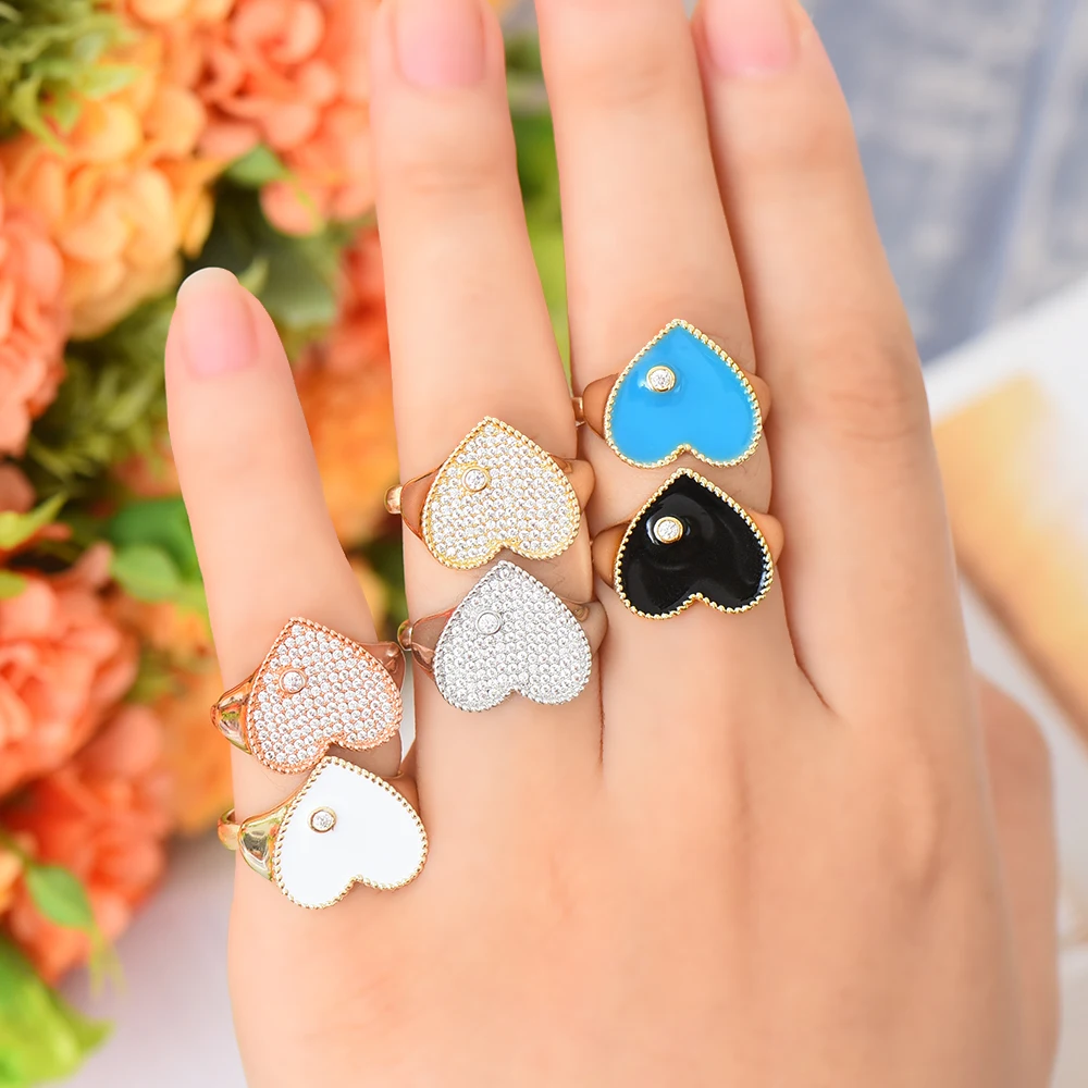 GODKI Trendy Heart Ring Luxury Flower Wheel CZ Cubic Zircon CZ Ring for Women Bridal Engagement Wedding Dubai Finger Rings
GODKI Trendy Heart Ring Luxury Flower Wheel CZ Cubic Zircon CZ Ring for Women Bridal Engagement Wedding Dubai Finger Rings
