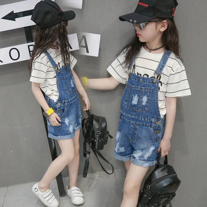 New Summer 2018 Girls Jeans Overalls Casual Kids Hole Jumpsuits Cotton Denim Trousers for Teenage Girl Children Clothing 2-16Yrs
New Summer 2018 Girls Jeans Overalls Casual Kids Hole Jumpsuits Cotton Denim Trousers for Teenage Girl Children Clothing 2-16Yrs