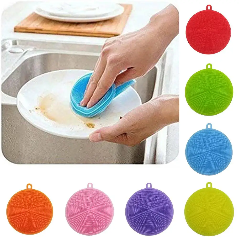 New Round Silicone Dish Washing Sponge Cleaning Scrubber Brush Pad Kitchen Tool Multi-purpose Cleaning Brushes !
New Round Silicone Dish Washing Sponge Cleaning Scrubber Brush Pad Kitchen Tool Multi-purpose Cleaning Brushes !