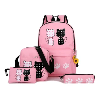 Women's Oxford Cute Cat Print Backpack 4 Pcs Set Teenager Girl Fashion Composite Bags 2019 Students Stationery Travel School Bag
Women's Oxford Cute Cat Print Backpack 4 Pcs Set Teenager Girl Fashion Composite Bags 2019 Students Stationery Travel School Bag