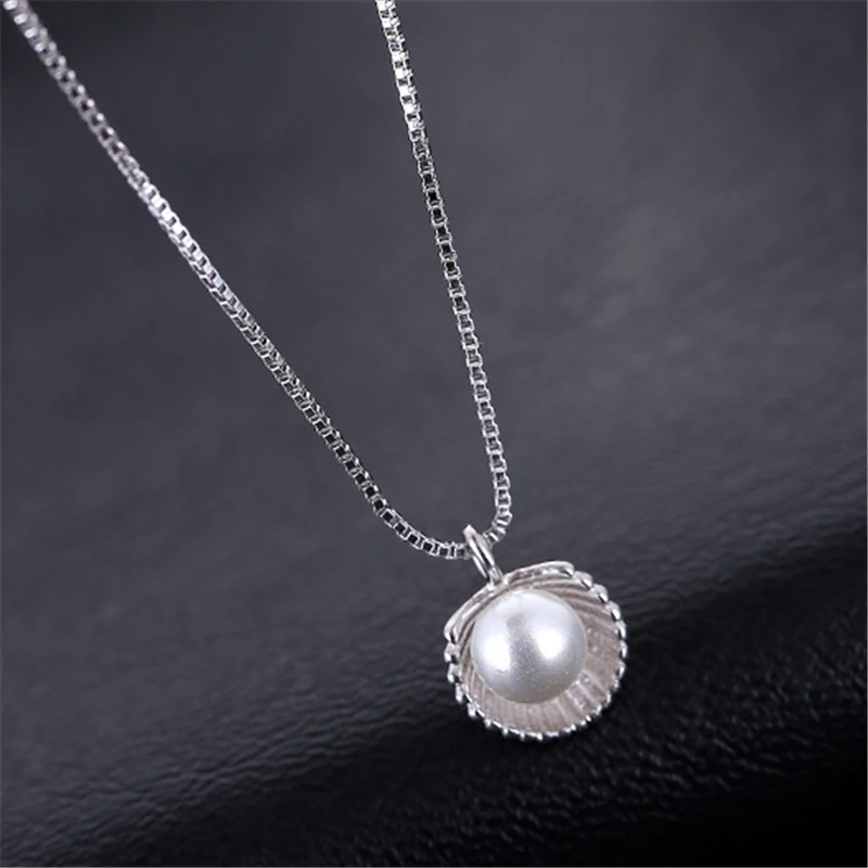 Original 925 Sterling Silver Simulated Pearl Shell Necklaces & Pendants For Women Fashion Jewelry Bijoux
Original 925 Sterling Silver Simulated Pearl Shell Necklaces & Pendants For Women Fashion Jewelry Bijoux