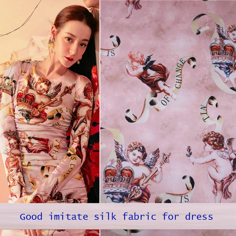 High Quality Digital Simulation Silk Fabric Drooping Feel/Not Transparent Angel Printed Fabric Sewing Material DIY Women Dress
High Quality Digital Simulation Silk Fabric Drooping Feel/Not Transparent Angel Printed Fabric Sewing Material DIY Women Dress