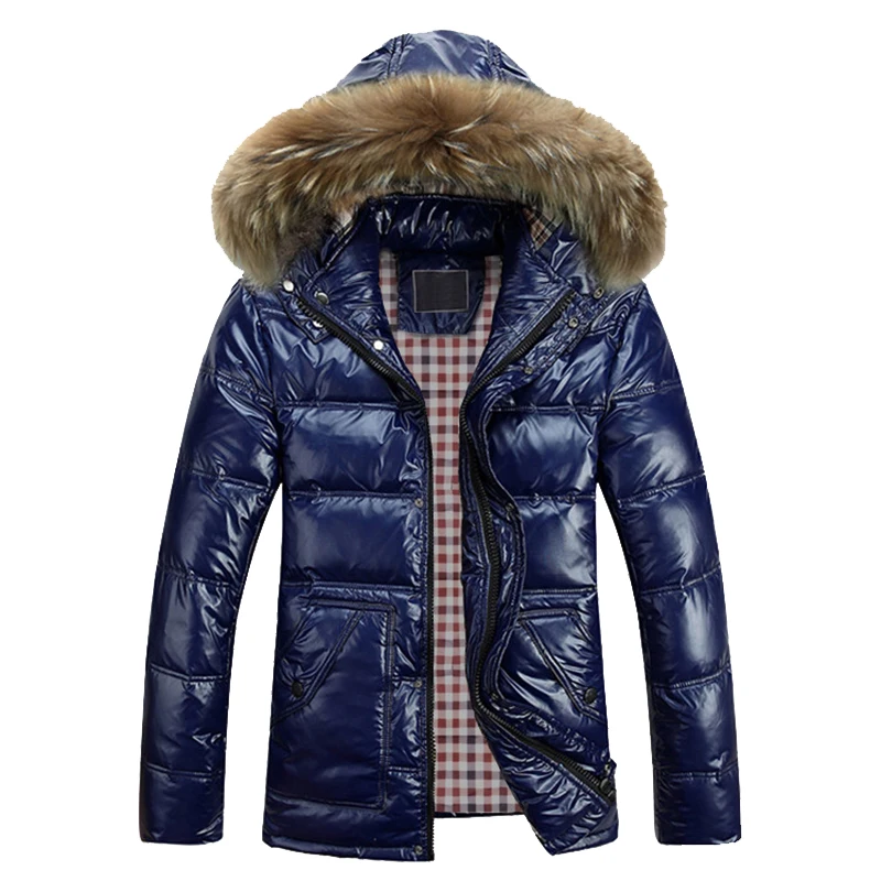 M-8XL Down Jacket Men Winter Duck Down Jackets Mens Parka Coat Mens Jacket Down Natural Fur Collar Hooded Coat Brand Clothing