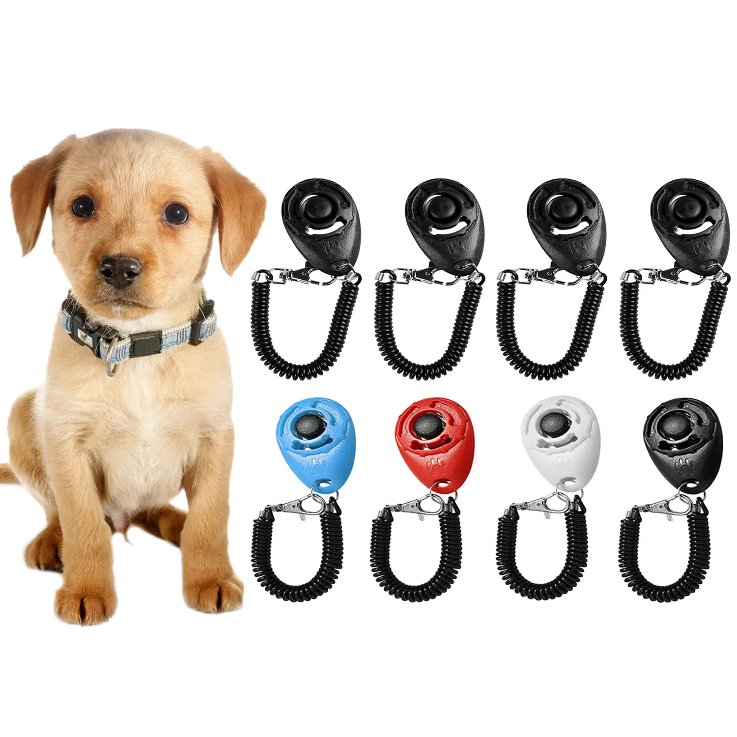 Behogar 4 PCS Adjustable Pet Trainer Dog Cat Bird Puppy Training Clickers with Anti-lost Wrist Strap Pet Trainer Click Clicker
Behogar 4 PCS Adjustable Pet Trainer Dog Cat Bird Puppy Training Clickers with Anti-lost Wrist Strap Pet Trainer Click Clicker