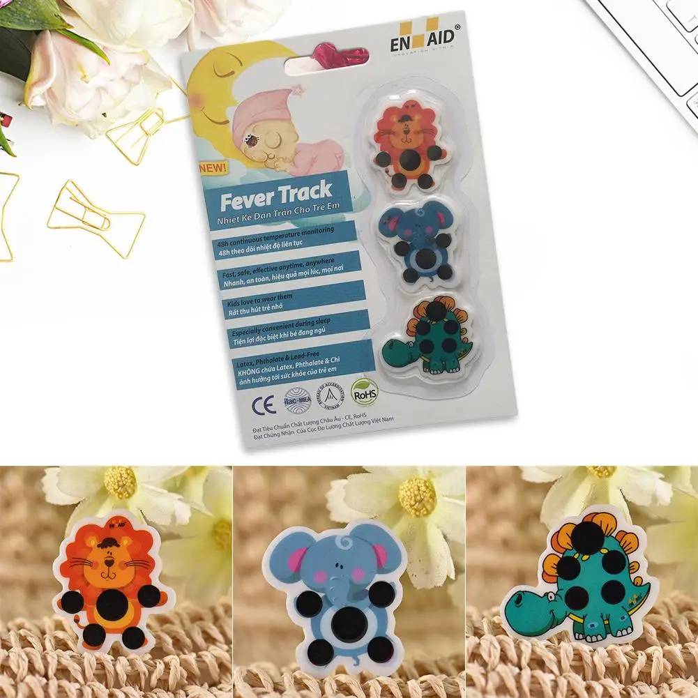 3pcs /set Kids Children Baby Care Cartoon LCD Forehead Thermometer Sticker Thermometers
3pcs /set Kids Children Baby Care Cartoon LCD Forehead Thermometer Sticker Thermometers
