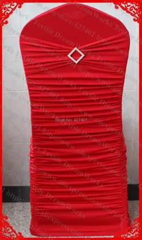 Cherry Red Ruffled Lycra/Spandex Chair Covers With Band/Sash And Rhombic Diamond Buckle&Pin For Wedding Home Decoration
Cherry Red Ruffled Lycra/Spandex Chair Covers With Band/Sash And Rhombic Diamond Buckle&Pin For Wedding Home Decoration