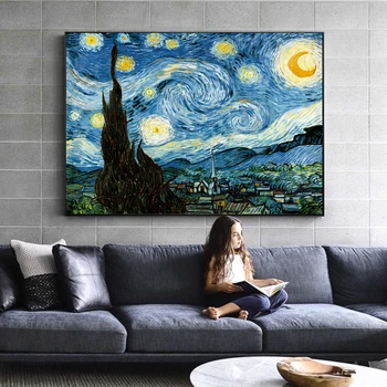 Van Gogh Starry Night Famous Wall Paintings Reproductions Impressionist Landscape Wall Art Canvas Prints Home Decor Cuadros
Van Gogh Starry Night Famous Wall Paintings Reproductions Impressionist Landscape Wall Art Canvas Prints Home Decor Cuadros