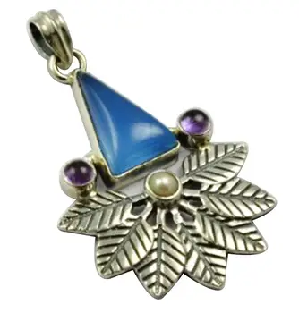 Lovegem Nature Chalcedony & Amethyst & Pearl Pendant 925 Sterling Silver, 47.4 mm, MHBAP4883
Lovegem Nature Chalcedony & Amethyst & Pearl Pendant 925 Sterling Silver, 47.4 mm, MHBAP4883
