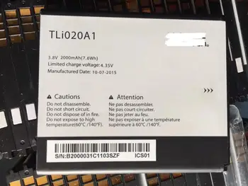 2000mAh TLi020A1 For Alcatel OneTouch Pop Star LTE A845L / POP S3 5050A 5050Y 5050X 5065D TCL J738M J736L D920 J730U Battery
2000mAh TLi020A1 For Alcatel OneTouch Pop Star LTE A845L / POP S3 5050A 5050Y 5050X 5065D TCL J738M J736L D920 J730U Battery