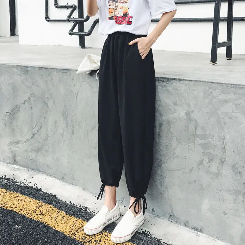 2019 Women cargo pants Casual Cotton elastic wasit trousers streetwear cargo pants women capris loose joggers trousers PP312 
2019 Women cargo pants Casual Cotton elastic wasit trousers streetwear cargo pants women capris loose joggers trousers PP312