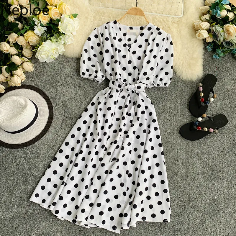 Neploe Polka Dot Women Dress Sweet V-Neck Puff Sleeve Vestidos Summer 2019 Slim Waist Drawstring Female Dresses 44500
Neploe Polka Dot Women Dress Sweet V-Neck Puff Sleeve Vestidos Summer 2019 Slim Waist Drawstring Female Dresses 44500