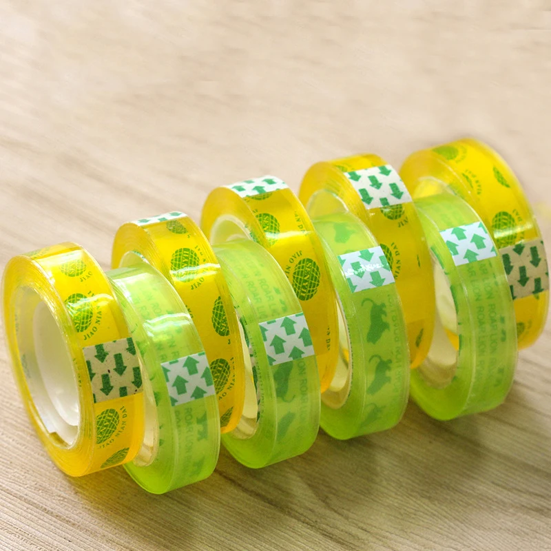 3 rolls scotch tape 30yards Transparent green/yellow Adhesive Supplies Stationery Tear Pack Tools student School Business Tapes
3 rolls scotch tape 30yards Transparent green/yellow Adhesive Supplies Stationery Tear Pack Tools student School Business Tapes