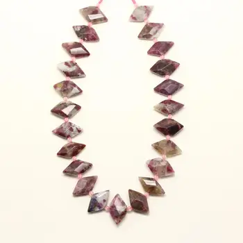 Rainbow Tourmaline Rhombus Shape Beads,Middle Drilled Faceted Slabs Beads Jewelry,Approx 22pcs Strand
Rainbow Tourmaline Rhombus Shape Beads,Middle Drilled Faceted Slabs Beads Jewelry,Approx 22pcs Strand