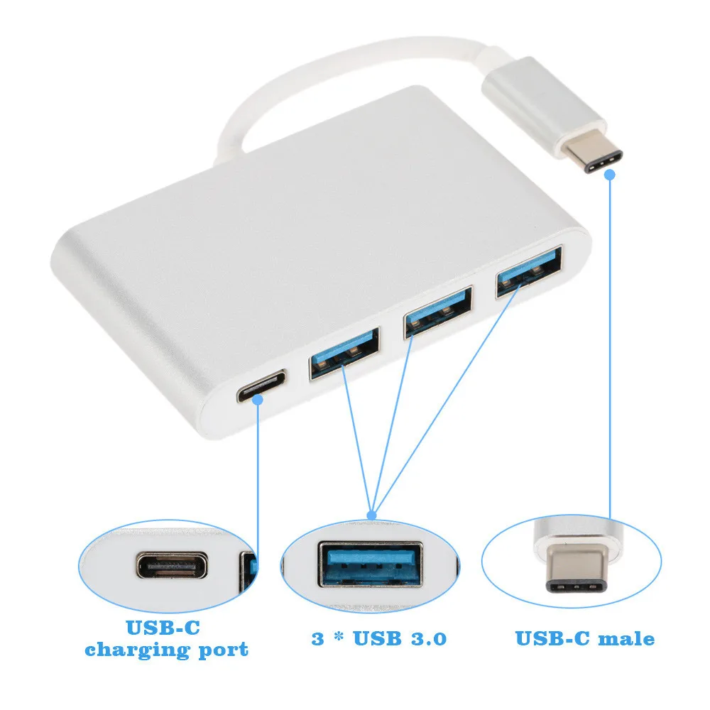 CARPRIE USB Hub High Quality 4 Ports Type-C To USB 3.0 USB-C Multi-port Charging Converter USB HUB Type C Converter For Laptop
CARPRIE USB Hub High Quality 4 Ports Type-C To USB 3.0 USB-C Multi-port Charging Converter USB HUB Type C Converter For Laptop