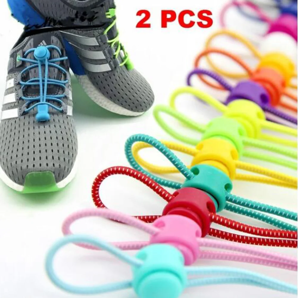 2020 Stretching Lock lace 24 colors a pair Of Locking Shoe Laces Elastic Sneaker Shoelaces Shoestrings Running/Jogging/Triathlon