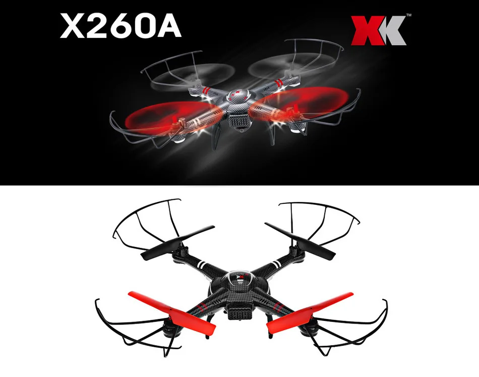 

Newly XK X260A/X260/X260B 5.8G 4CH 6-Axis Gyro RC Quadcopter X260A Video Transmission X260 Automatic Return X260B WiFi FPV RTF