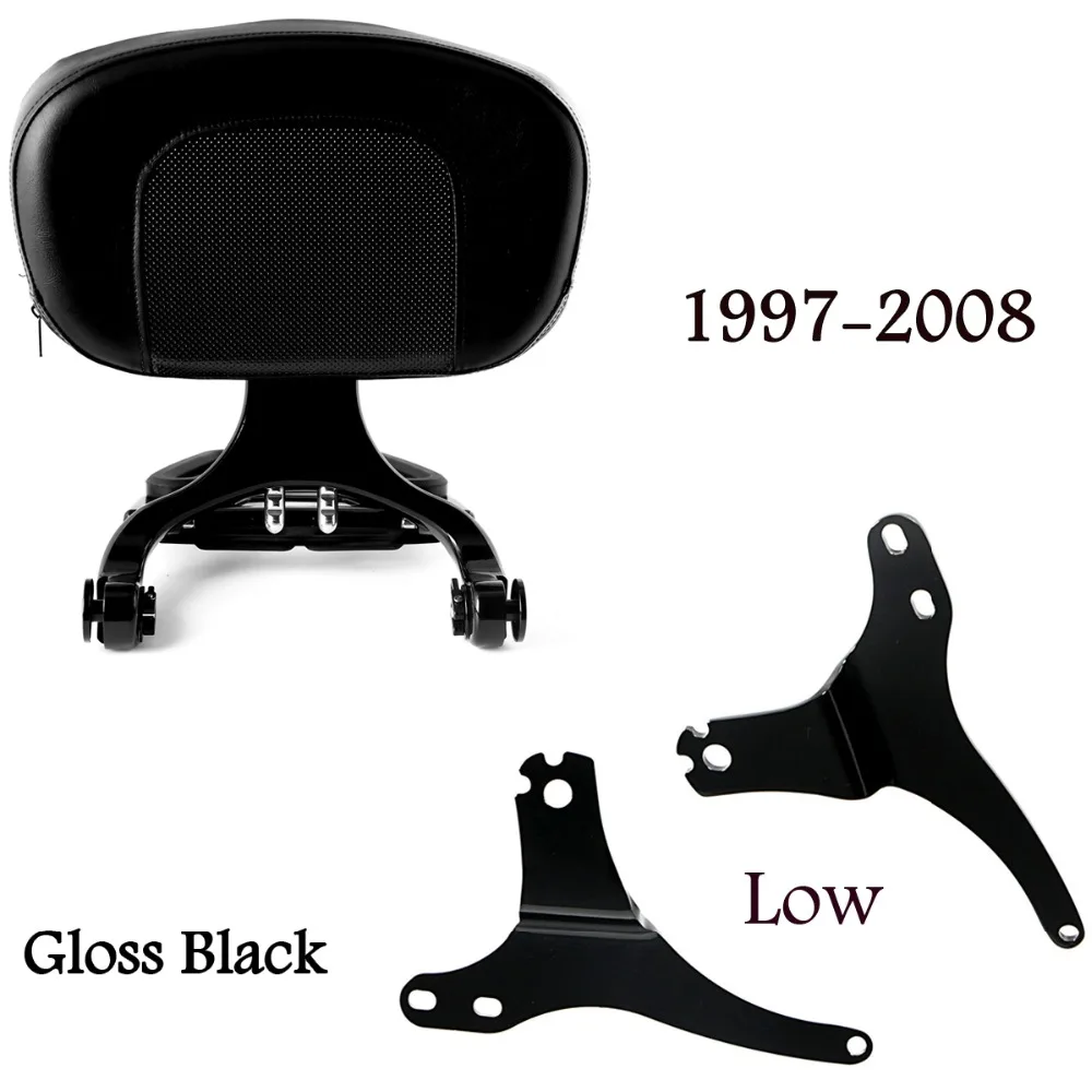 Low Fixed Mount&Driver Passenger Backrest For Harley Touring Street Glide 97-08
Low Fixed Mount&Driver Passenger Backrest For Harley Touring Street Glide 97-08