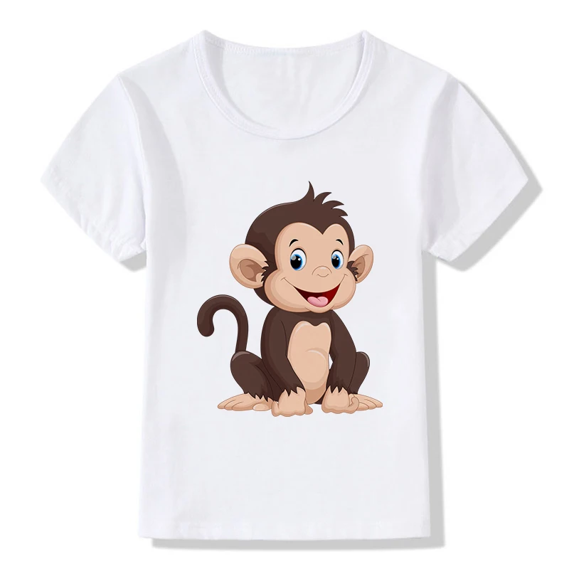 Children T Shirt Summer Tops 3D Cartoon Funny Monkey Print Tees Girls/Boys T-Shirt Baby Casual Short Sleeve White Kids Clothes
Children T Shirt Summer Tops 3D Cartoon Funny Monkey Print Tees Girls/Boys T-Shirt Baby Casual Short Sleeve White Kids Clothes