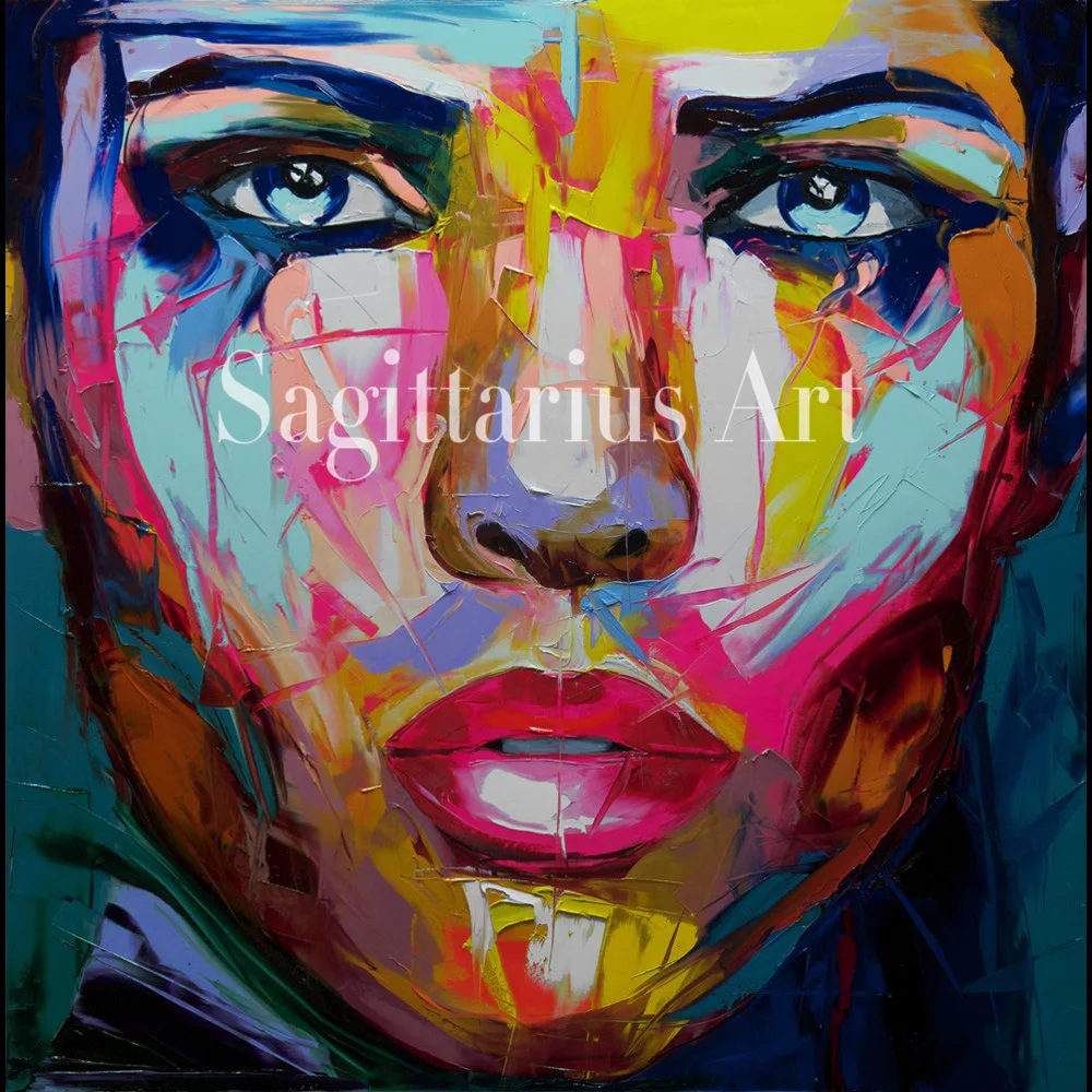 Hand Painted Francoise Nielly Designers Art Palette knife painting Abstract Portrait Face Oil Painting Canvas Bedroom Fine Art
Hand Painted Francoise Nielly Designers Art Palette knife painting Abstract Portrait Face Oil Painting Canvas Bedroom Fine Art