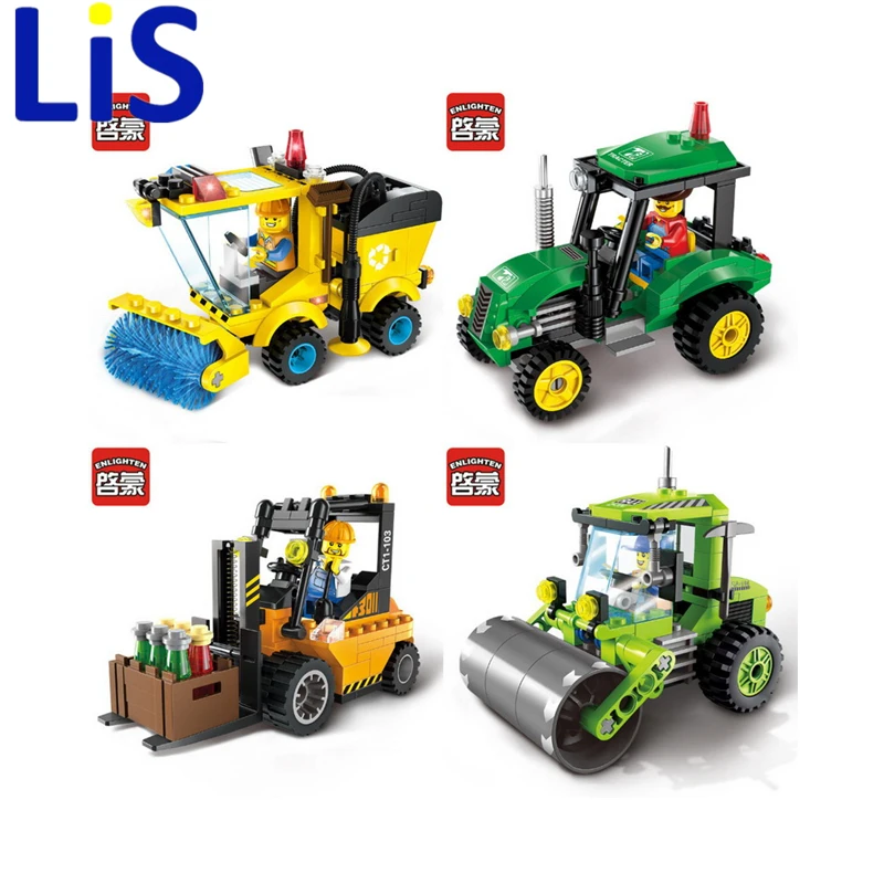 Lis ENLIGHTEN City Construction Road Roller Forklift Truck Tractor Sweeper Truck Building Blocks Kids Toy Compatible
Lis ENLIGHTEN City Construction Road Roller Forklift Truck Tractor Sweeper Truck Building Blocks Kids Toy Compatible