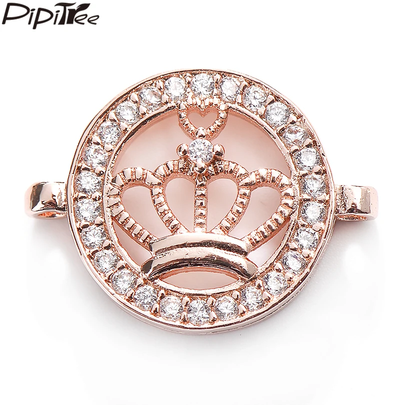 Pipitree Delicate Clear CZ Spacers Crown Charm Beads for Jewelry Making DIY Round Charms Bracelet Connectors with Czech Stones
Pipitree Delicate Clear CZ Spacers Crown Charm Beads for Jewelry Making DIY Round Charms Bracelet Connectors with Czech Stones