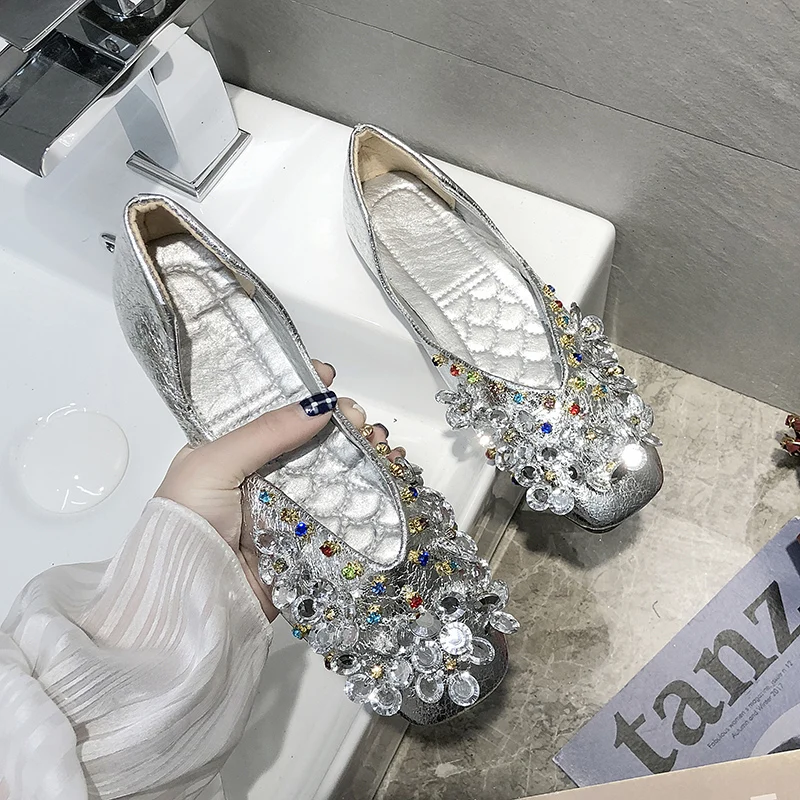 Party Fabric 2019 Shallow new comfortable soft women spring flat Slip-On Crystal Rubber ballet PU Bling fashion Square Toe
Party Fabric 2019 Shallow new comfortable soft women spring flat Slip-On Crystal Rubber ballet PU Bling fashion Square Toe