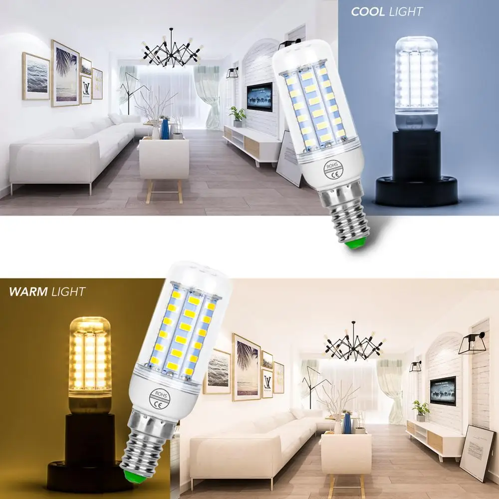 10PCS E27 LED Lamp Candle Light E14 LED Corn Bulb GU10 220V Chandelier Light Bulb For Home 24 36 48 56 69 72leds Lampada 5730SMD
10PCS E27 LED Lamp Candle Light E14 LED Corn Bulb GU10 220V Chandelier Light Bulb For Home 24 36 48 56 69 72leds Lampada 5730SMD