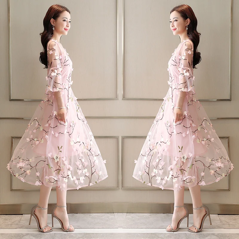 New Arrival 2018 Spring Summer Dress Women Clothing Female Vestidos Fashion Runway Dress Elegant Floral Embroidery Chiffon Dres
New Arrival 2018 Spring Summer Dress Women Clothing Female Vestidos Fashion Runway Dress Elegant Floral Embroidery Chiffon Dres