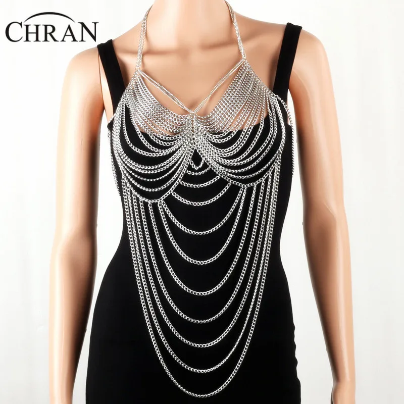 Chran Sexy Silver Metal Beach Chain Backless Necklace Bra Decoration Body Chain Bikini Decor Wear Jewelry
Chran Sexy Silver Metal Beach Chain Backless Necklace Bra Decoration Body Chain Bikini Decor Wear Jewelry