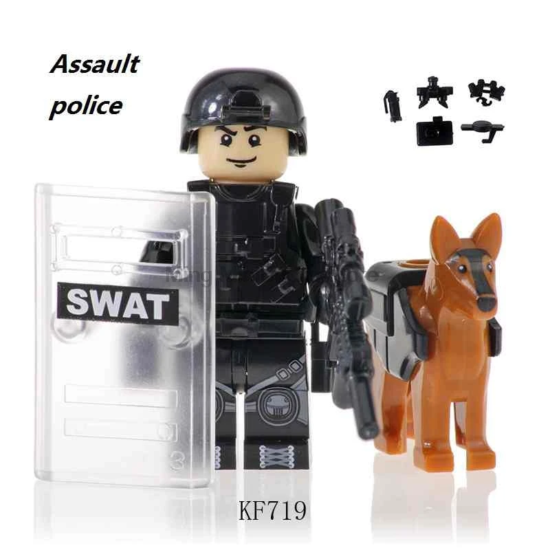 Building Model kit Legoing Military World War II Compatible Legoings Armed polices Police Dog Figures Child Building Blocks Toys
Building Model kit Legoing Military World War II Compatible Legoings Armed polices Police Dog Figures Child Building Blocks Toys