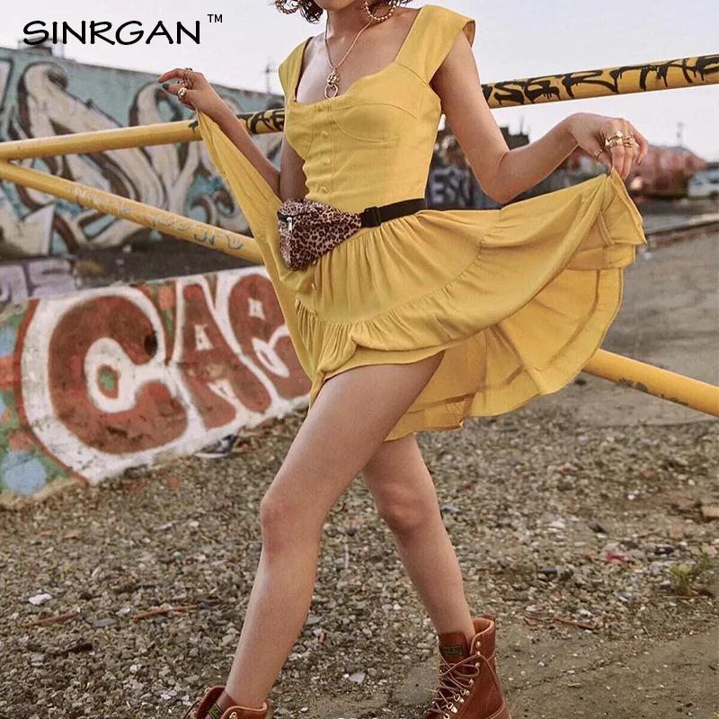 SINRGAN Solid Yellow Beach Red Polka Dot dress Slash Neck Ruffles Party dress Summer 2019 Women Bohemian Sundress
SINRGAN Solid Yellow Beach Red Polka Dot dress Slash Neck Ruffles Party dress Summer 2019 Women Bohemian Sundress