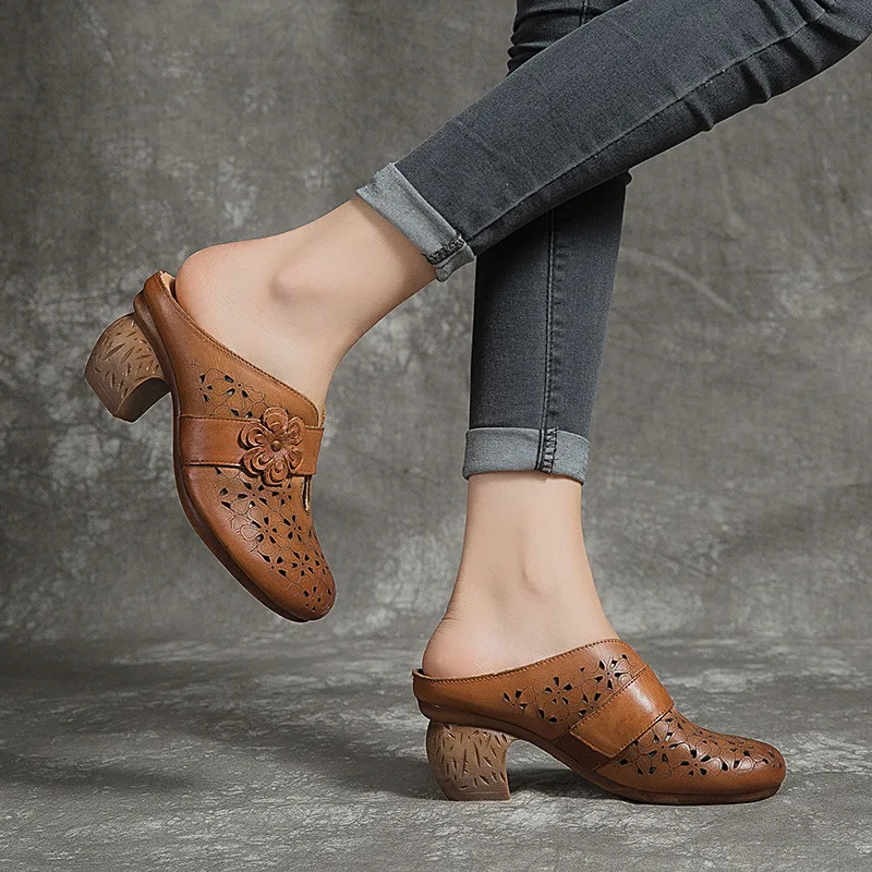 2019 women summer genuine leather flower high heel shoes female sandals handmade slippers slides pumps S19063
2019 women summer genuine leather flower high heel shoes female sandals handmade slippers slides pumps S19063
