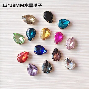 Wholesale Trendy 13*18mm Teardrop shape Colorful Rhinestone decoration Alloy gold-color Metal Crystal buckle Diy Jewelry making
Wholesale Trendy 13*18mm Teardrop shape Colorful Rhinestone decoration Alloy gold-color Metal Crystal buckle Diy Jewelry making