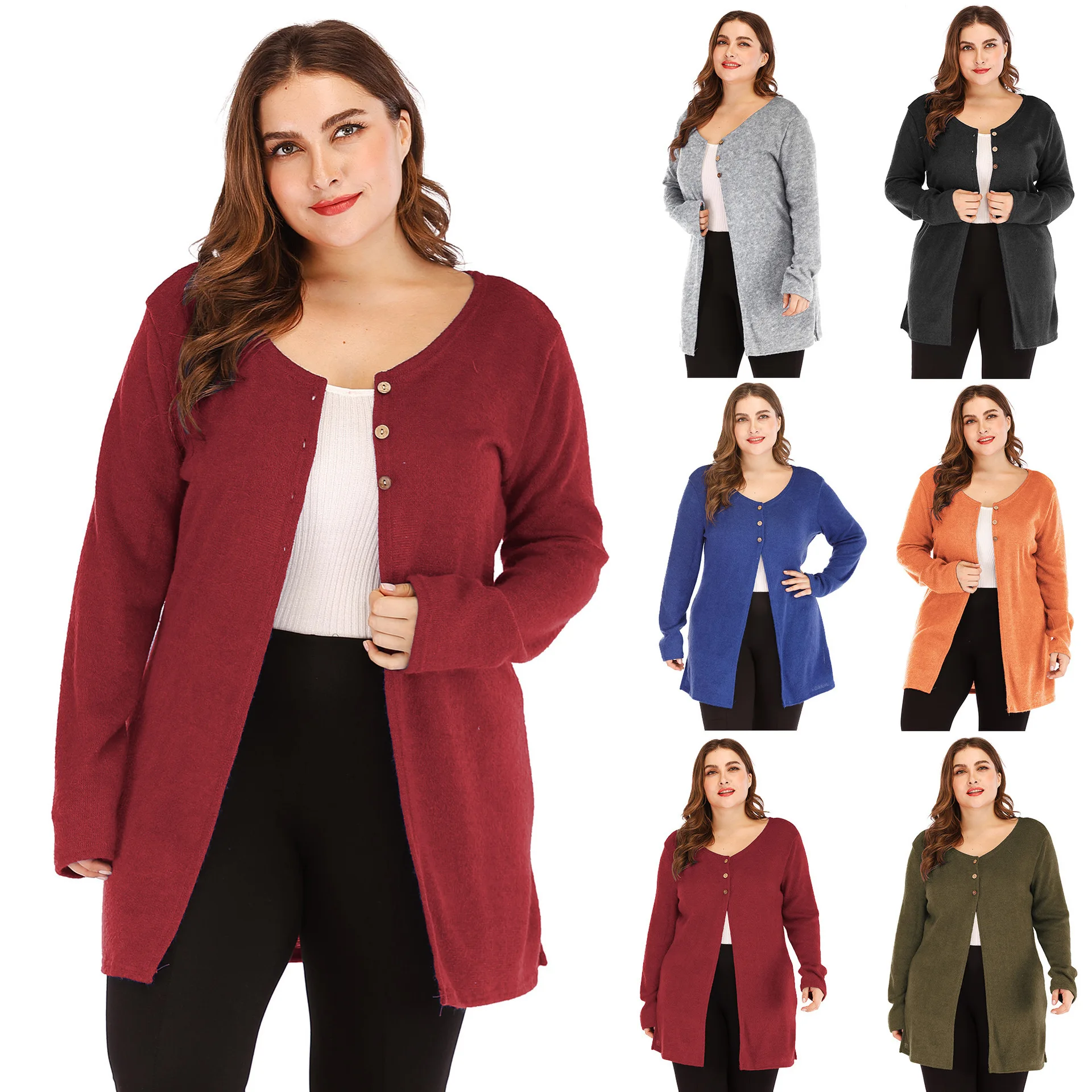 PEONFLY Plus Size 3XL Solid Color Cardigan Women Elegant Long Sleeve Knitted Coat Female New 2019 Single Breasted Soft Sweater
PEONFLY Plus Size 3XL Solid Color Cardigan Women Elegant Long Sleeve Knitted Coat Female New 2019 Single Breasted Soft Sweater