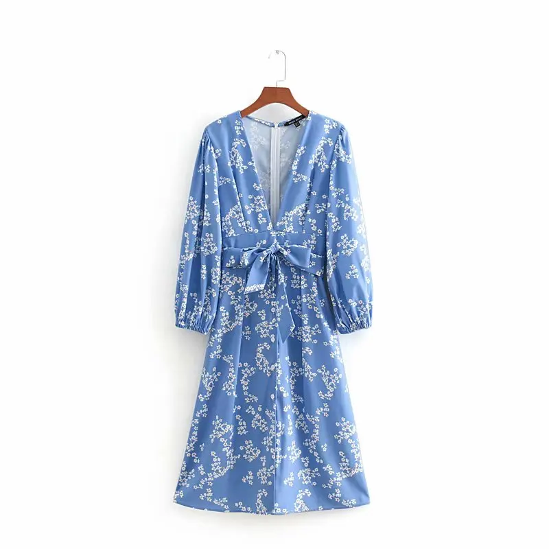 2019 NEW women fashion deep v neck bowknot sashes floral print casual slim kneeth dresses ladies lanter sleeve vestidos DS1697
2019 NEW women fashion deep v neck bowknot sashes floral print casual slim kneeth dresses ladies lanter sleeve vestidos DS1697