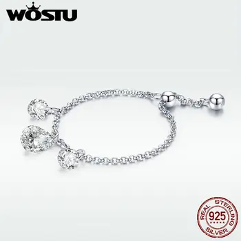 WOSTU Spring New Arrival 925 Sterling Silver Dazzling Zircon Chain Ring Wedding Engagement Ring For Women Silver Jewelry DXR485
WOSTU Spring New Arrival 925 Sterling Silver Dazzling Zircon Chain Ring Wedding Engagement Ring For Women Silver Jewelry DXR485