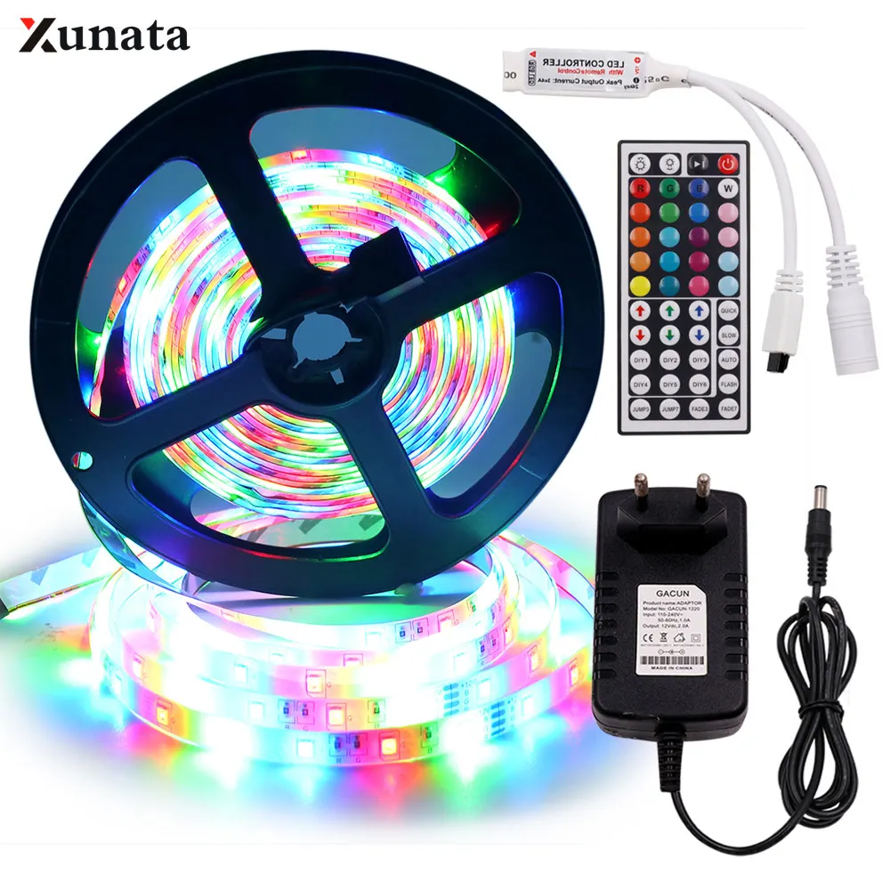 5m/lot 2835 Led Strip 12V Waterproof Flexible Ribbon Tape 300LEDS Rope Light Strip Home Outdoor Decor With 44Key IR RGB Control
5m/lot 2835 Led Strip 12V Waterproof Flexible Ribbon Tape 300LEDS Rope Light Strip Home Outdoor Decor With 44Key IR RGB Control