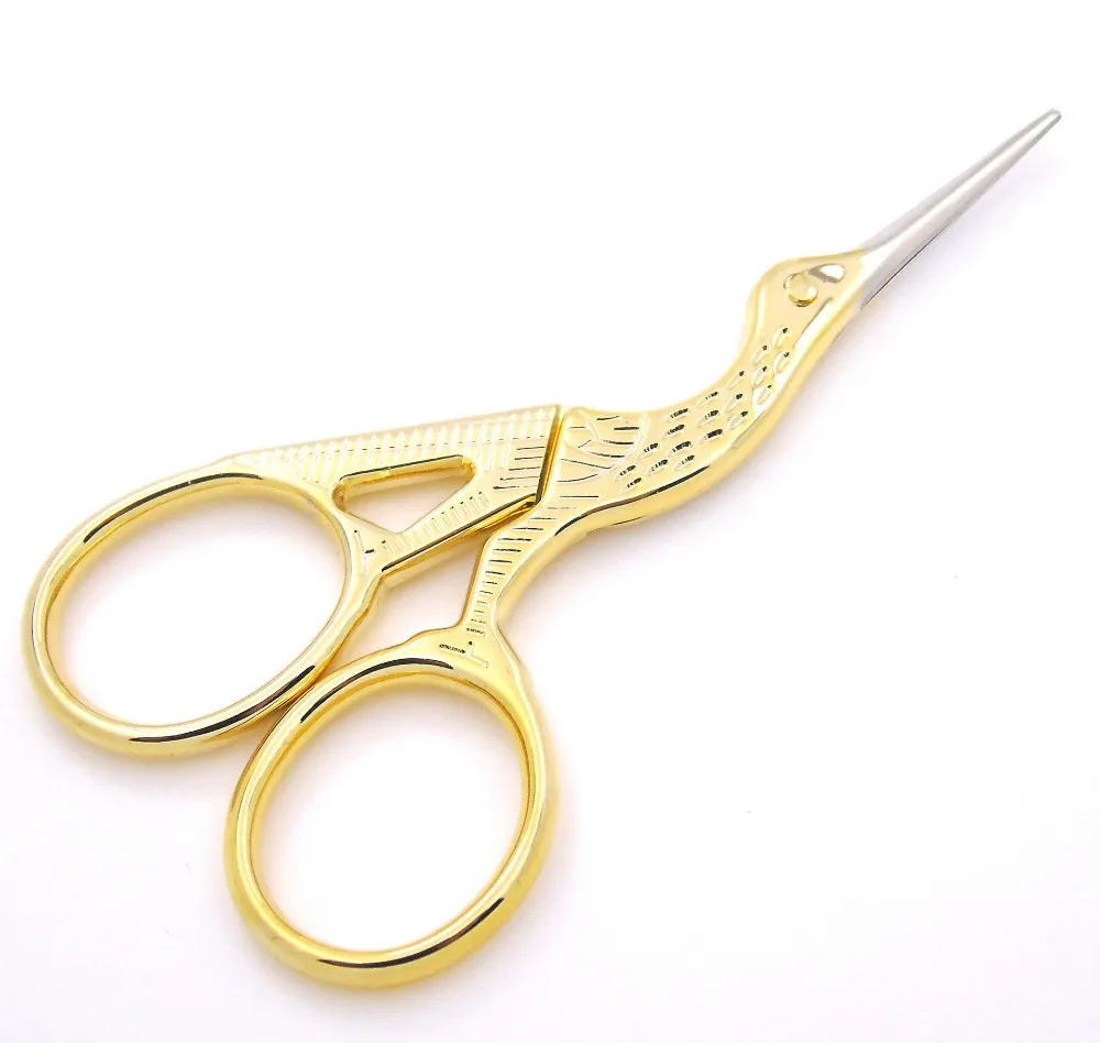 High Quality Retro Classic Gold Stork Stainless Steel Sewing Scissors Trimming Craft Gold Sewing Crane Tailor Handicraft Tool
High Quality Retro Classic Gold Stork Stainless Steel Sewing Scissors Trimming Craft Gold Sewing Crane Tailor Handicraft Tool