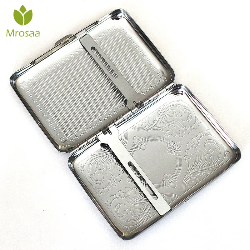 Steel Stainless Silver Pocket Cigarette Tobacco Case Box Holder Double Sided Tobacco Storage Case Gift Cigarette Accessories
Steel Stainless Silver Pocket Cigarette Tobacco Case Box Holder Double Sided Tobacco Storage Case Gift Cigarette Accessories