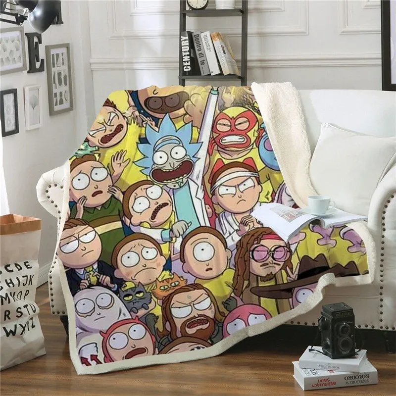 NEW Fashion Plush Throw Blankets Thin Quilts Home Decor Sherpa Fleece Blanket Rick And Morty For Kid Adult
NEW Fashion Plush Throw Blankets Thin Quilts Home Decor Sherpa Fleece Blanket Rick And Morty For Kid Adult