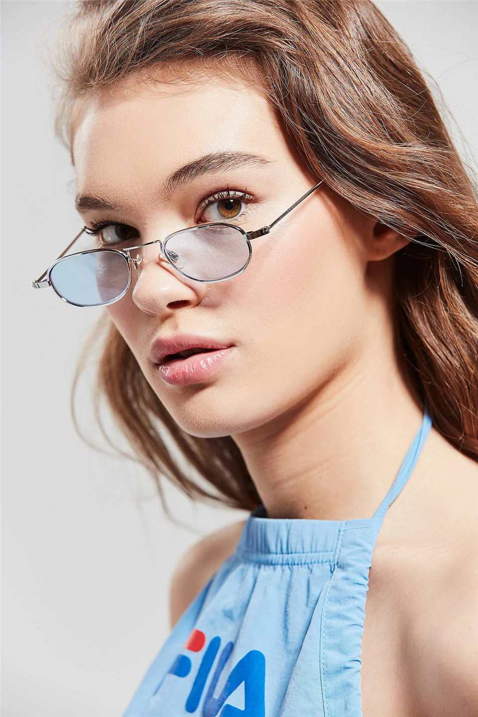 ALIKIAI Sunglasses Women Brand Designer Sea Color Sun glasses Transparent Matel Frame Clear Cat Eye Glasses Purple Shades (3)