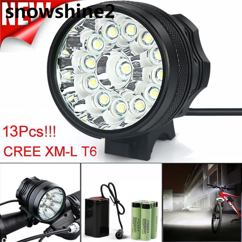 snowshine2 #5001 bike light 32000LM 13 x 2017 XM-L T6 LED 6 x 18650 Bicycle Cycling Light Waterproof Lamp wholesale dd
snowshine2 #5001 bike light 32000LM 13 x 2017 XM-L T6 LED 6 x 18650 Bicycle Cycling Light Waterproof Lamp wholesale dd