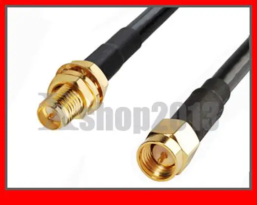 10 pcs 1M RF Jumper Cable SMA Plug to RP-SMA Jack bulkhead Pigtail Cable LMR195