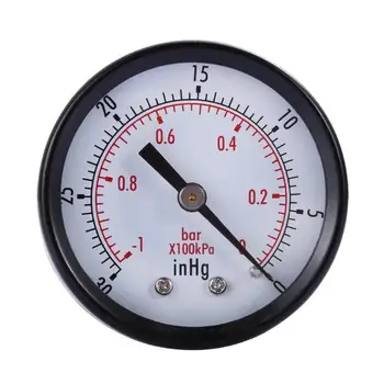 

Dry Utility Vacuum Manometer 1/8" NPT Mini Dial Air Vacuum Pressure Gauge Meter Stable Performance Pressure Gage Double Scale