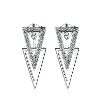 Fashion 925 sterling silver shiny crystal Triangle design lady stud earrings jewelry female birthday gift Anti allergy cheap
Fashion 925 sterling silver shiny crystal Triangle design lady stud earrings jewelry female birthday gift Anti allergy cheap