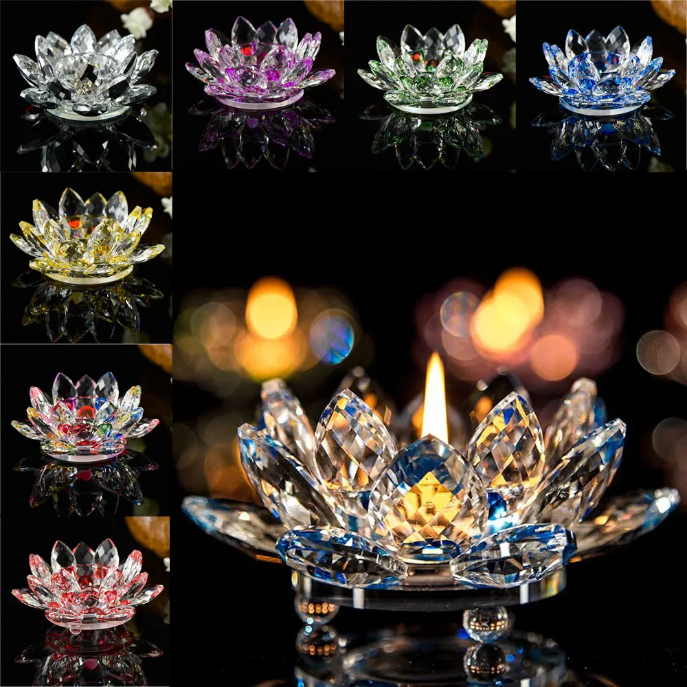 Best Price Drop Shipping 7 Colors Crystal Glass Lotus Flower Candle Tea Light Holder Buddhist Candlestick decoracion hogar
Best Price Drop Shipping 7 Colors Crystal Glass Lotus Flower Candle Tea Light Holder Buddhist Candlestick decoracion hogar