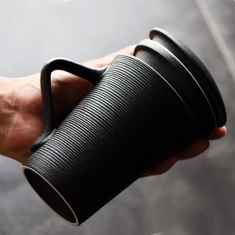Large Capacity Creative Mug With Lid three-pieces set Custom Ceramic Filter Cup With Liner Simple Coffee Mug Travel Office Cup
Large Capacity Creative Mug With Lid three-pieces set Custom Ceramic Filter Cup With Liner Simple Coffee Mug Travel Office Cup