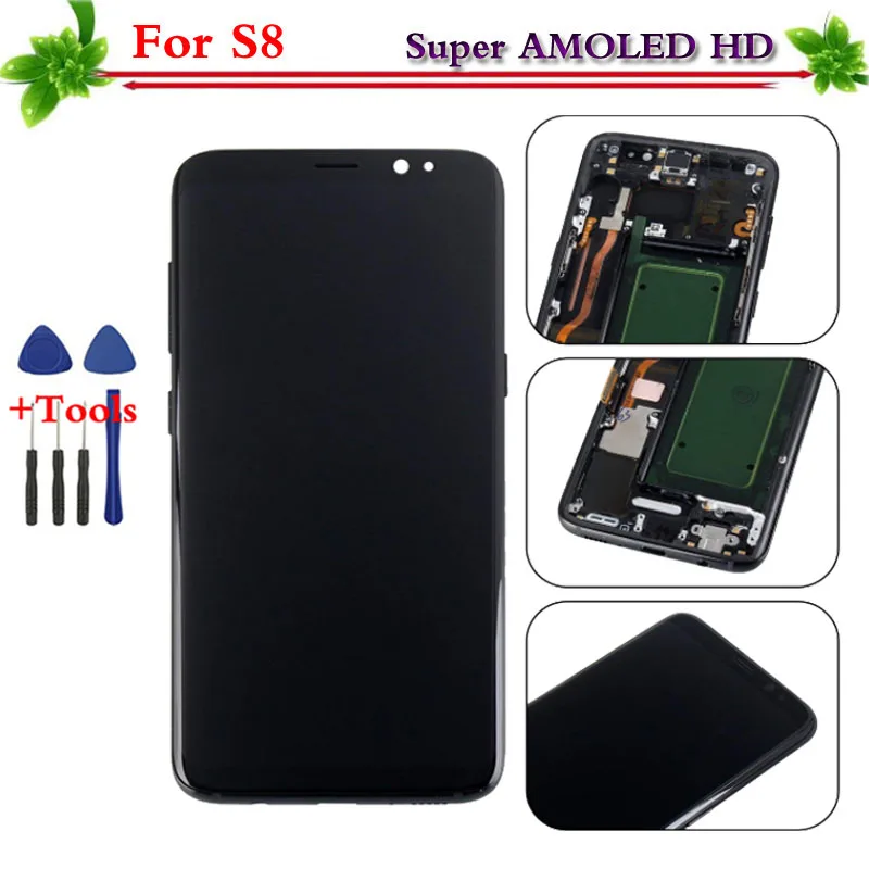 100% Tested Super AMOLED for Samsung Galaxy S8 LCD display touch screen digitizer Replacement Assembly with frame G950 G950F
100% Tested Super AMOLED for Samsung Galaxy S8 LCD display touch screen digitizer Replacement Assembly with frame G950 G950F