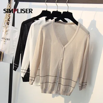 Women Knitted Cardigans Thin Knitted Coats Woman Jackets White Black Knitting Tops 2019 Summer Cool Femme Knitting Shirts
Women Knitted Cardigans Thin Knitted Coats Woman Jackets White Black Knitting Tops 2019 Summer Cool Femme Knitting Shirts